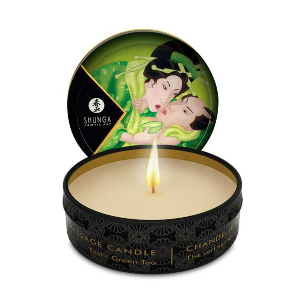 Mini bougie de massage thé vert 30ml 